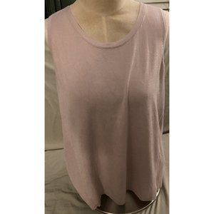 Chicos Sleeveless Tank Top Size 2 Rose Rayon, Polyester, Excellent‎ Condition